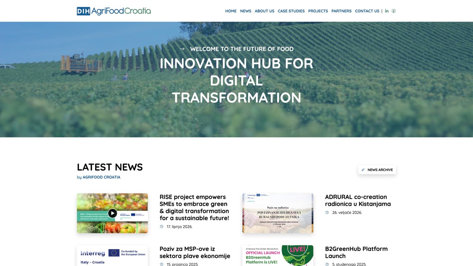 Naslovnica stranice AgriFood Croatia